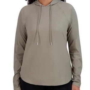 SAGE Women's Lightweight Hoodie, Long Sleeve, Tan- Size Medium NWT